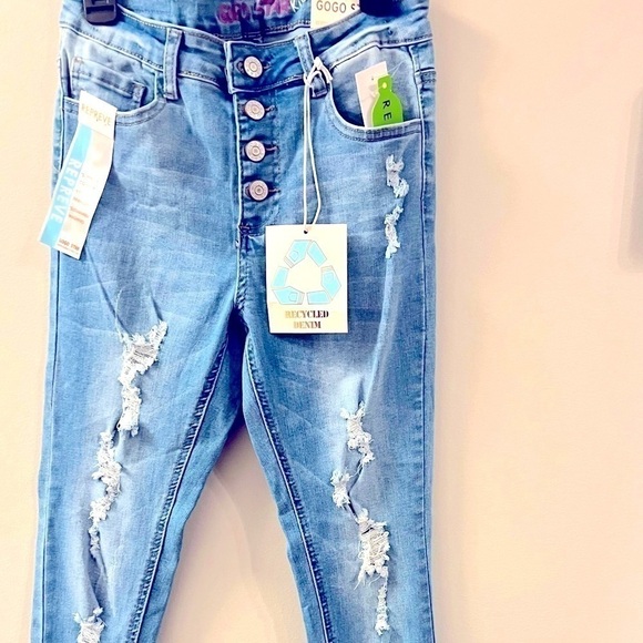 New Gogo Jeans pants for girls Destructed Cinched - Picture 5 of 9